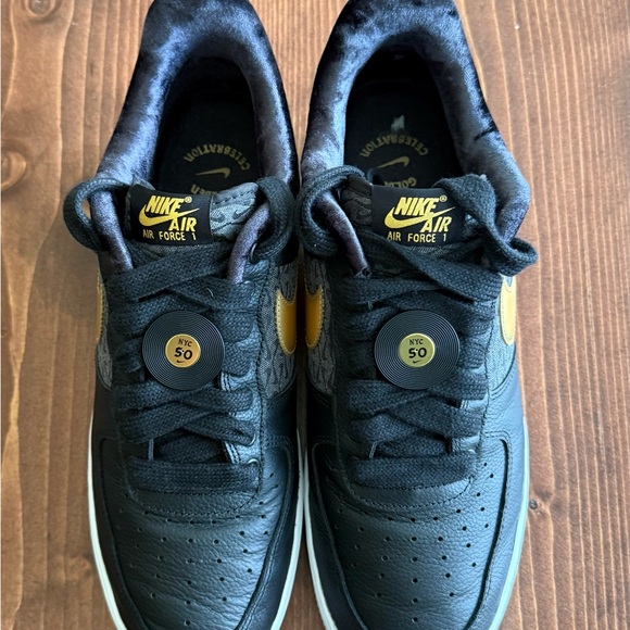 Nike Black and Gold Air Force 1s - Picture 2 of 5
